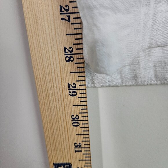 Charter Club Weekend Women's Pants Medium White Crinkle Cosatal Resort Beachy - Picture 9 of 13